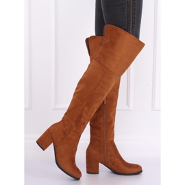 Bottines à talons camel 8B965 Camel brun 3