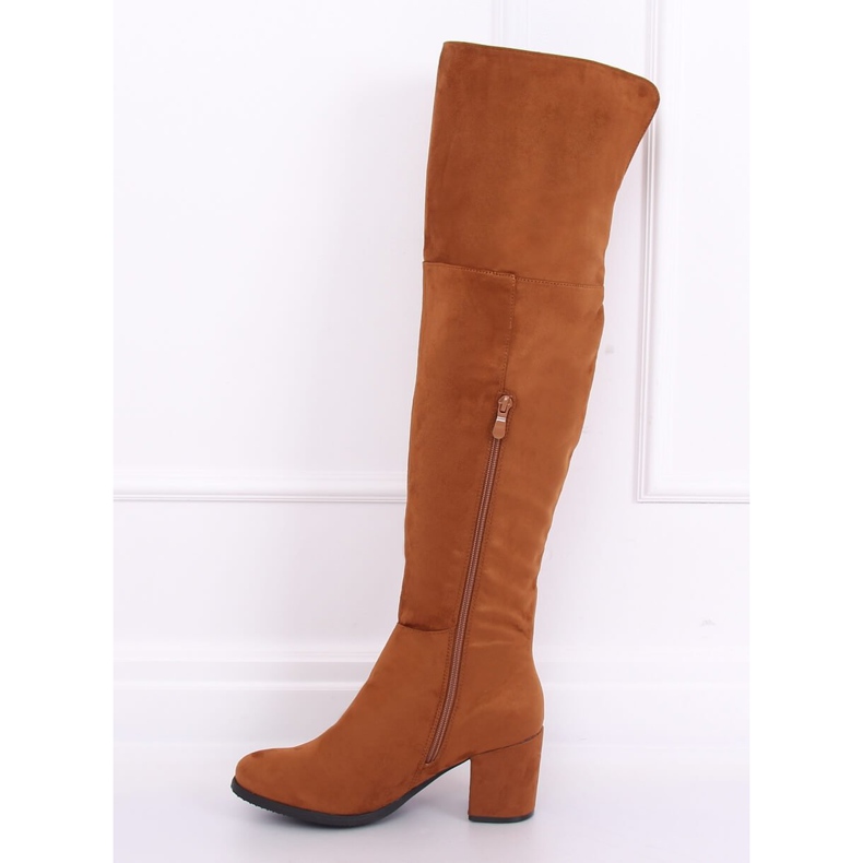 Bottines à talons camel 8B965 Camel brun 1