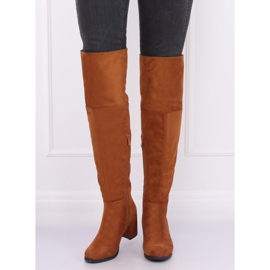 Bottines à talons camel 8B965 Camel brun 2