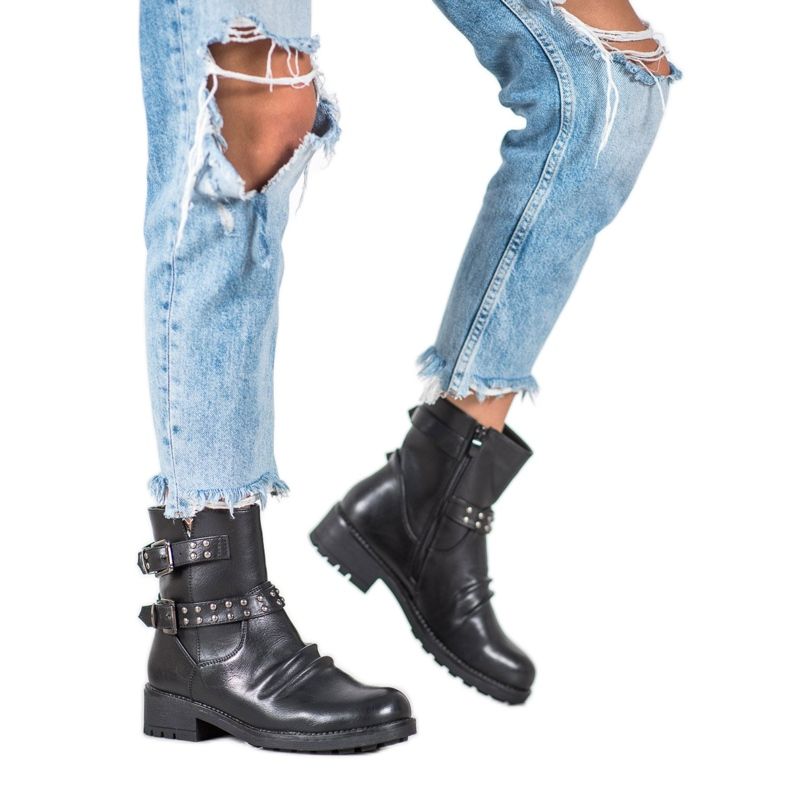 J. Star Bottes de rock à la mode noir 2