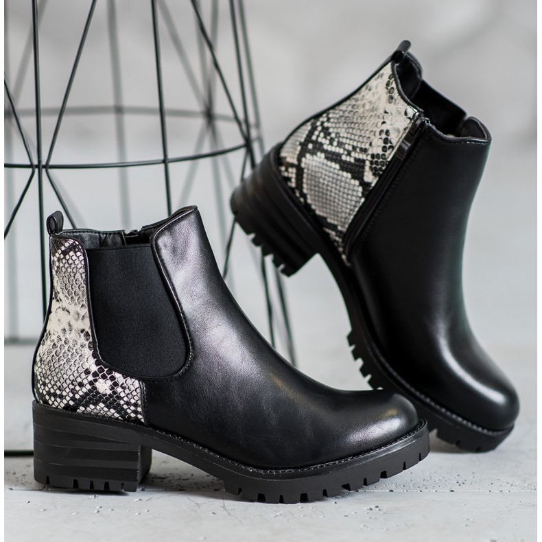 Seastar Bottines Chelsea à Motif noir 1