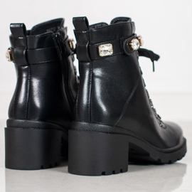 Seastar Bottes à lacets à la mode le noir 4