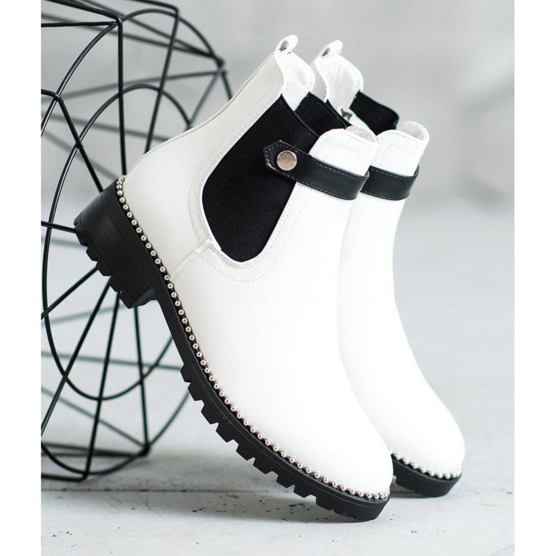 Seastar Bottines Chelsea blanches 2