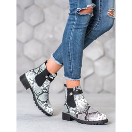 Seastar Bottines Chelsea à imprimé serpent blanc multicolore 2