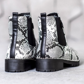 Seastar Bottines Chelsea à imprimé serpent blanc multicolore 1