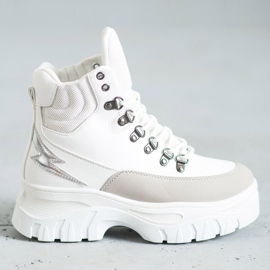 Seastar Bottes à lacets à la mode blanc 2