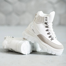 Seastar Bottes à lacets à la mode blanche 3