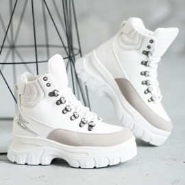 Seastar Bottes à lacets à la mode blanche 4