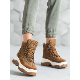 Seastar Bottes à lacets à la mode brun 1