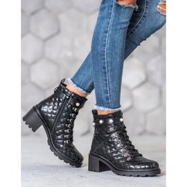 Seastar Bottes matelassées sur la plate-forme noir 2