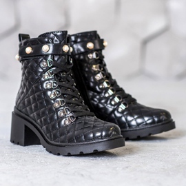 Seastar Bottes matelassées sur la plate-forme noir 1