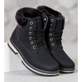 SHELOVET Bottes de randonnée avec fourrure noir 2