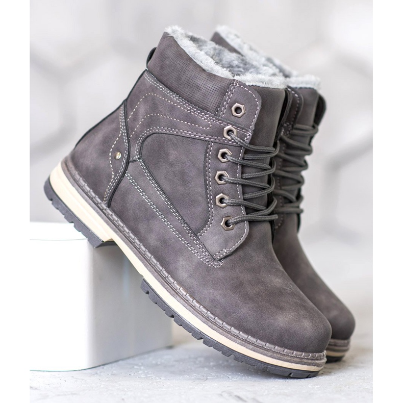 SHELOVET Trappeurs sportifs gris 1 SHELOVET Trappeurs sportifs gris 1