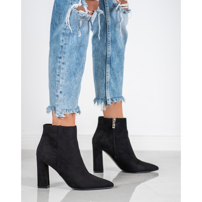 SHELOVET Bottes Avec Spitz le noir 1