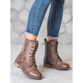 Super Me Bottes hautes en cuir écologique brun 1 Super Me Bottes hautes en cuir écologique brun 1