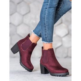 Erynn Bottines Chelsea en daim sur la plate-forme rouge 5