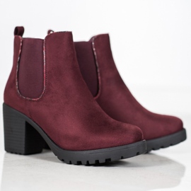Erynn Bottines Chelsea en daim sur la plate-forme rouge 2