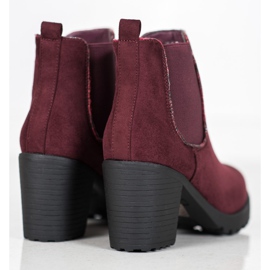 Erynn Bottines Chelsea en daim sur la plate-forme rouge 3
