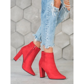 Seastar Bottines En Daim Avec Oxyde De Zirconium rouge 1