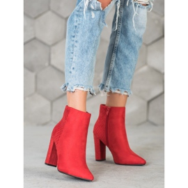 Seastar Bottines En Daim Avec Oxyde De Zirconium rouge 3