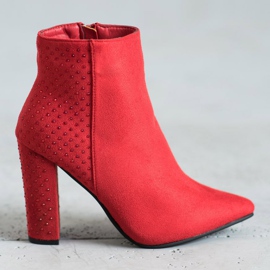 Seastar Bottines En Daim Avec Oxyde De Zirconium rouge 5