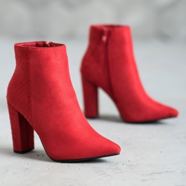 Seastar Bottines En Daim Avec Oxyde De Zirconium rouge 6