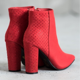 Seastar Bottines En Daim Avec Oxyde De Zirconium rouge 7