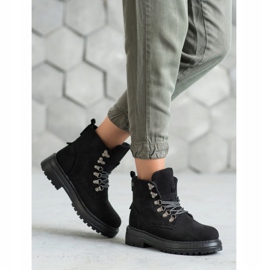 SHELOVET Trappeurs à lacets le noir 1 SHELOVET Trappeurs à lacets le noir 1