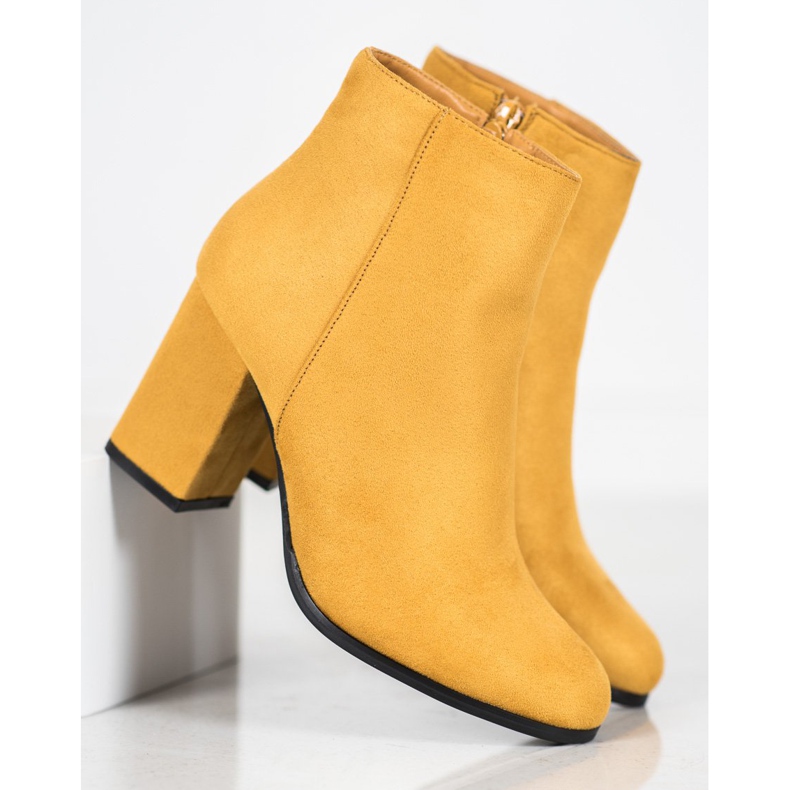Marquiz Bottines en daim jaune 2