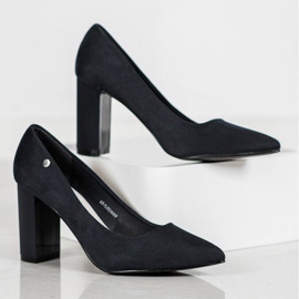 Goodin Escarpins en daim sur un pilier le noir 1