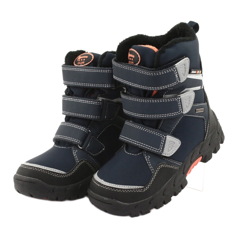 American Club Bottes avec une membrane américaine RL32 bleu marine orange 3