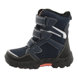 American Club Bottes avec une membrane américaine RL32 bleu marine orange 2