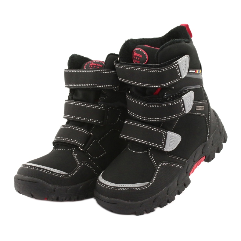 Bottes avec membrane American Club RL32 noir rouge 3