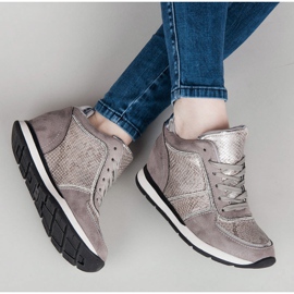 Vices Baskets nouées gris 1
