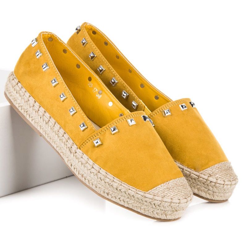 Nio Nio Espadrilles Jaunes À Clous 2