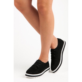Chaussures en daim noires le noir 7
