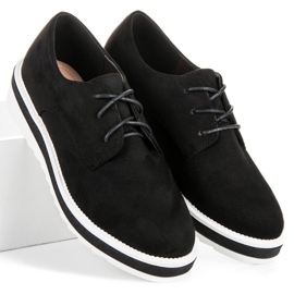 Chaussures en daim noires le noir 5