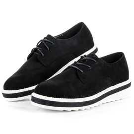 Chaussures en daim noires le noir 4