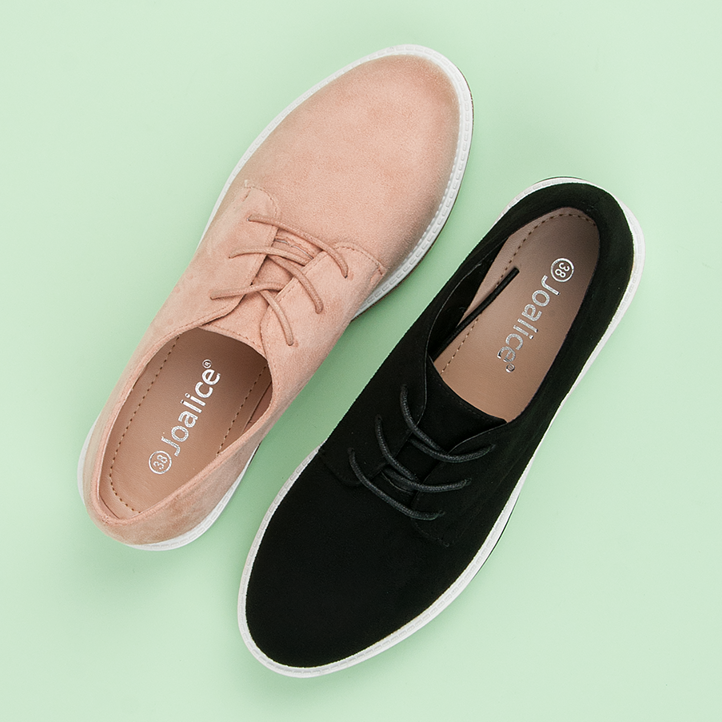 Chaussures en daim noires le noir 1