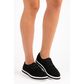 Chaussures en daim noires le noir 6