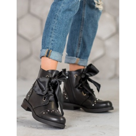 Bestelle Bottines à ruban le noir 2