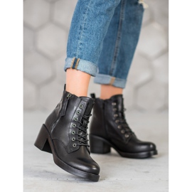 SHELOVET Bottines à lacets noir 1
