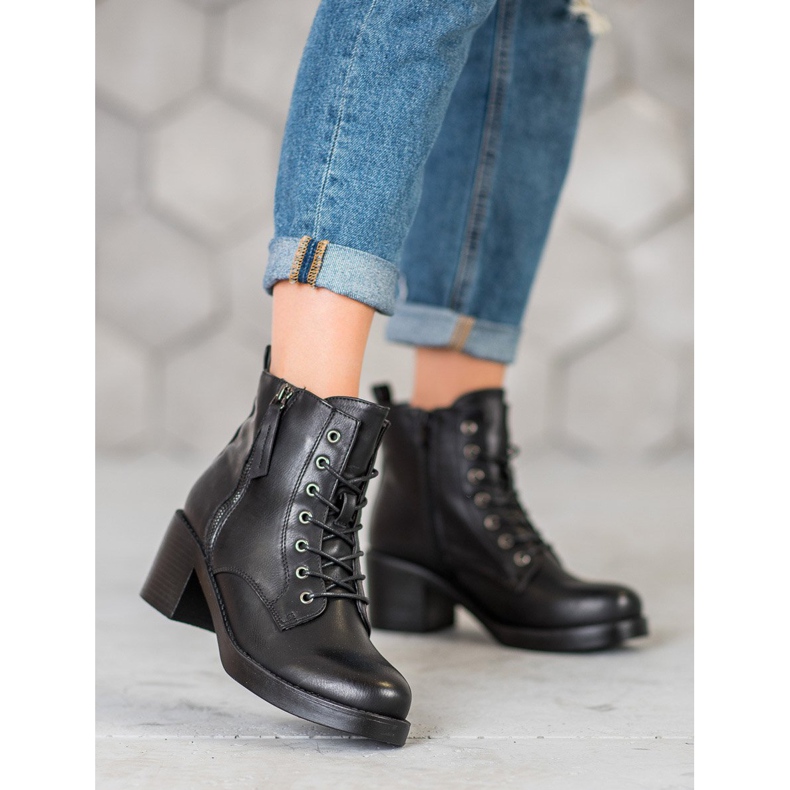 SHELOVET Bottines à lacets noir 1