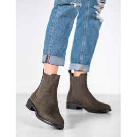 SDS Bottines Chelsea en daim vert 4