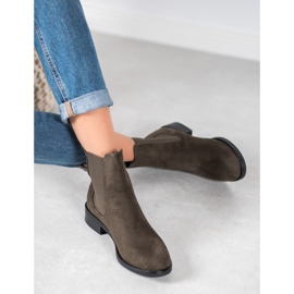 SDS Bottines Chelsea en daim vert 5
