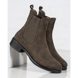 SDS Bottines Chelsea en daim vert 3