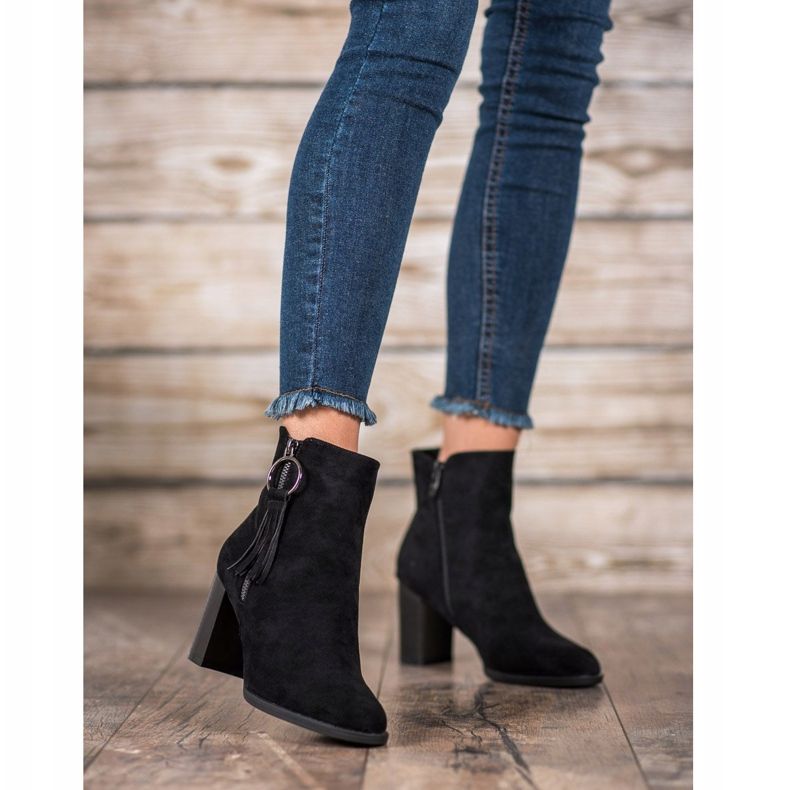 Filippo Bottes en daim élégantes le noir 2