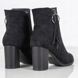 Filippo Bottes en daim élégantes le noir 4