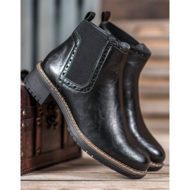 Filippo Bottines en cuir écologique noir le noir 2