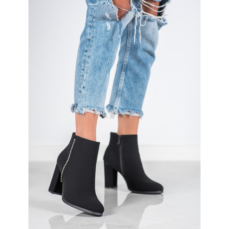 Seastar Bottes mates avec zircone cubique le noir 2